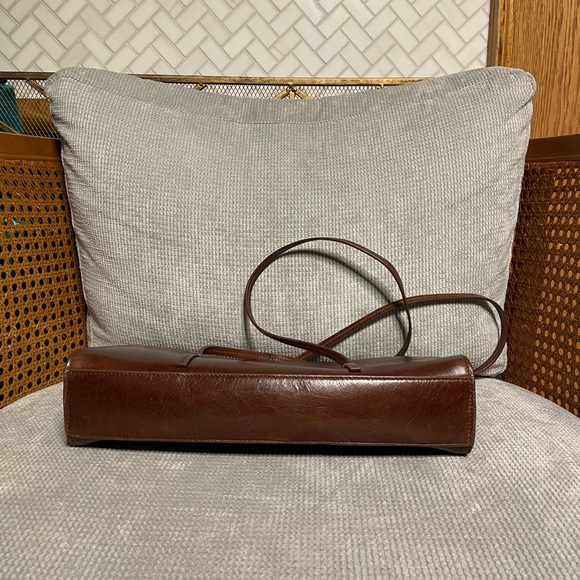 Reformation Elena Shoulder Bag Chestnut Leather - Picture 5 of 9